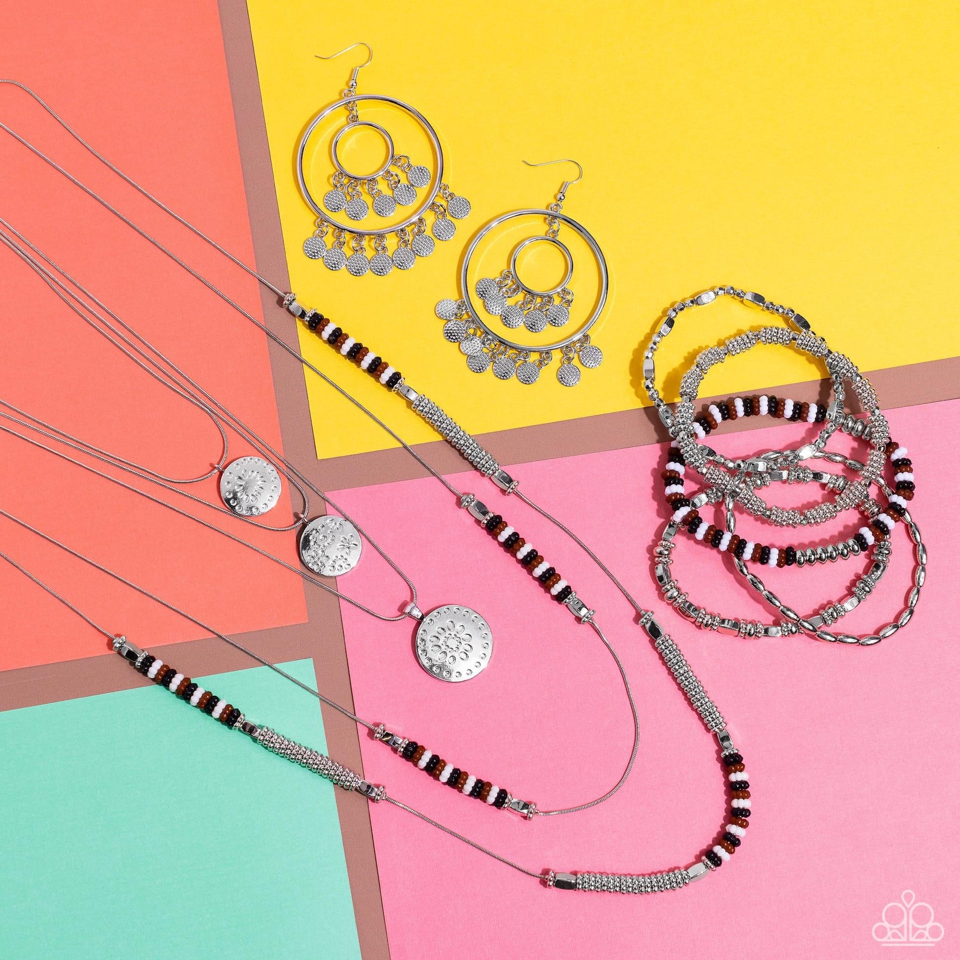 Paparazzi Accessories Sunset Sitings: February 2023 Fueled by abstract designs and funky combinations of the most daring trends, the Sunset Sightings Collection features audacious, outside-the-box fashion. Sunset Sightings fashionistas celebrate individua