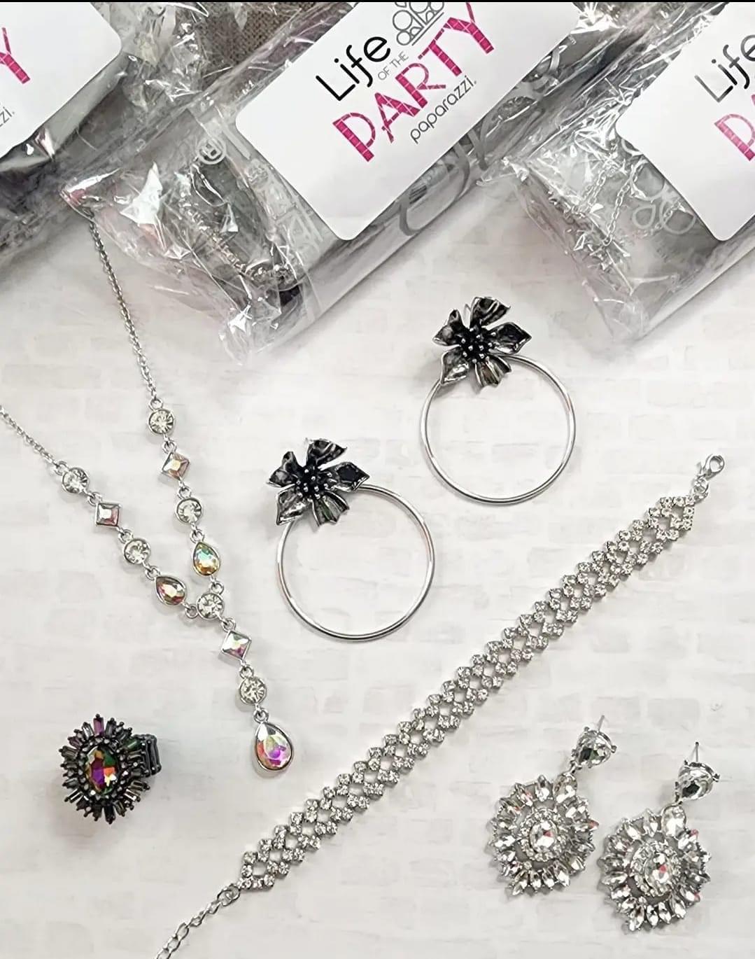 Paparazzi Accessories Life of The Party: August 2022 1-Forget the Crown Necklace 1-My Good LUXE Charm Earrings 1-Astral Attitude Ring 1-Seize the Sizzle Bracelet 1-Buttercup Bliss Earrings Jewelry Sets