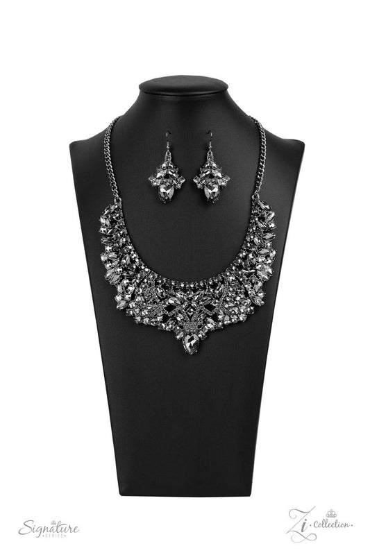 Paparazzi Accessories The Tina 💗💗ZiCollection $25💗💗 An infinite display of smoky marquise cut rhinestones and dazzling hematite rhinestones meticulously join into three dramatically dazzling frames below the collar. Attached to classic gunmetal chains