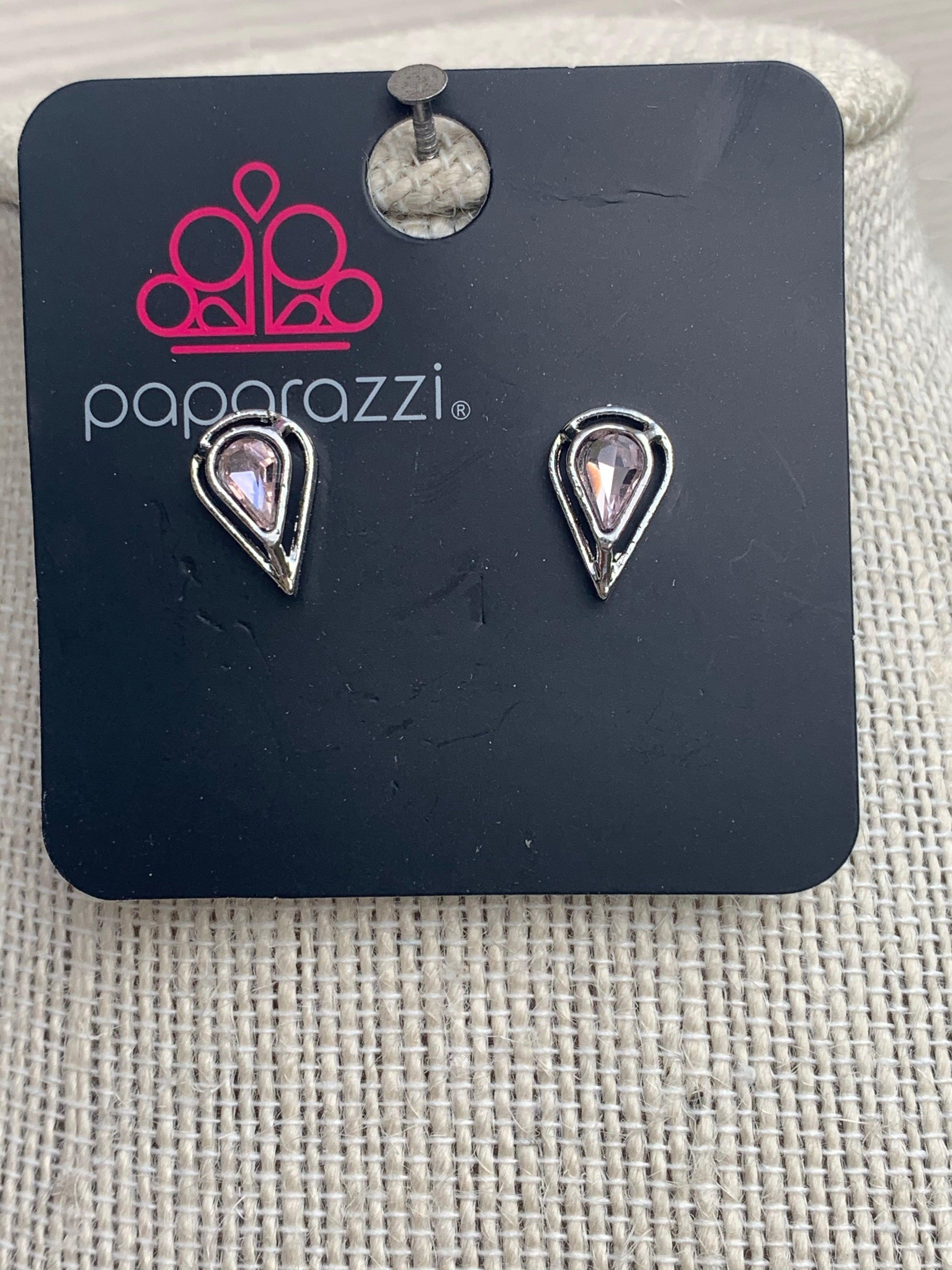 Paparazzi Accessories Starlet Shimmer Earrings: #4 - Light Pink Light Pink Earrings ONLY *Color Not Shown Jewelry