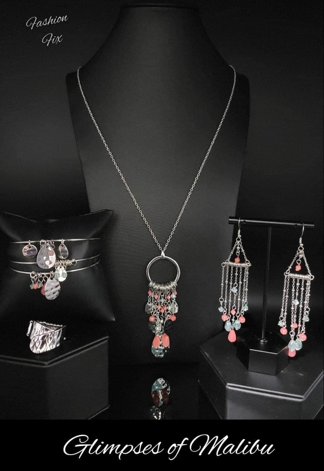 Paparazzi Accessories Glimpses of Malibu: July 2022 FF Featuring playful styles accented with fun pops of color, the Glimpses of Malibu Collection is an endearing assortment of cheerful and whimsical laid-back fashion. From the bubbly outgoing socialite w
