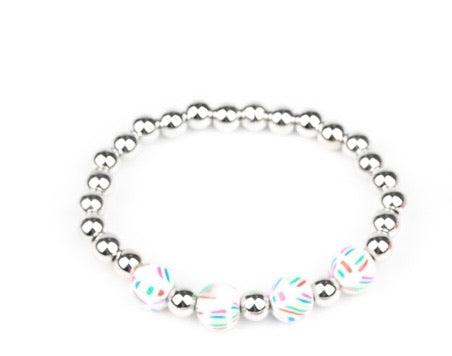 Paparazzi Accessories Starlet Shimmer Bracelet: #17 - White Jewelry