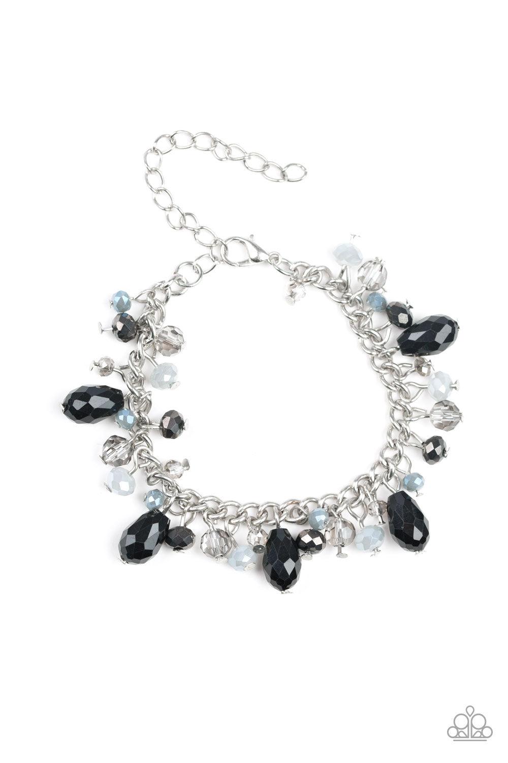 Paparazzi Accessories Catwalk Crawl ~Multi Featuring crystal-like and metallic opaque finishes, mismatched beading swings from a shimmery silver chain, creating a glamorous fringe around the wrist. Features an adjustable clasp closure. Sold as one individ