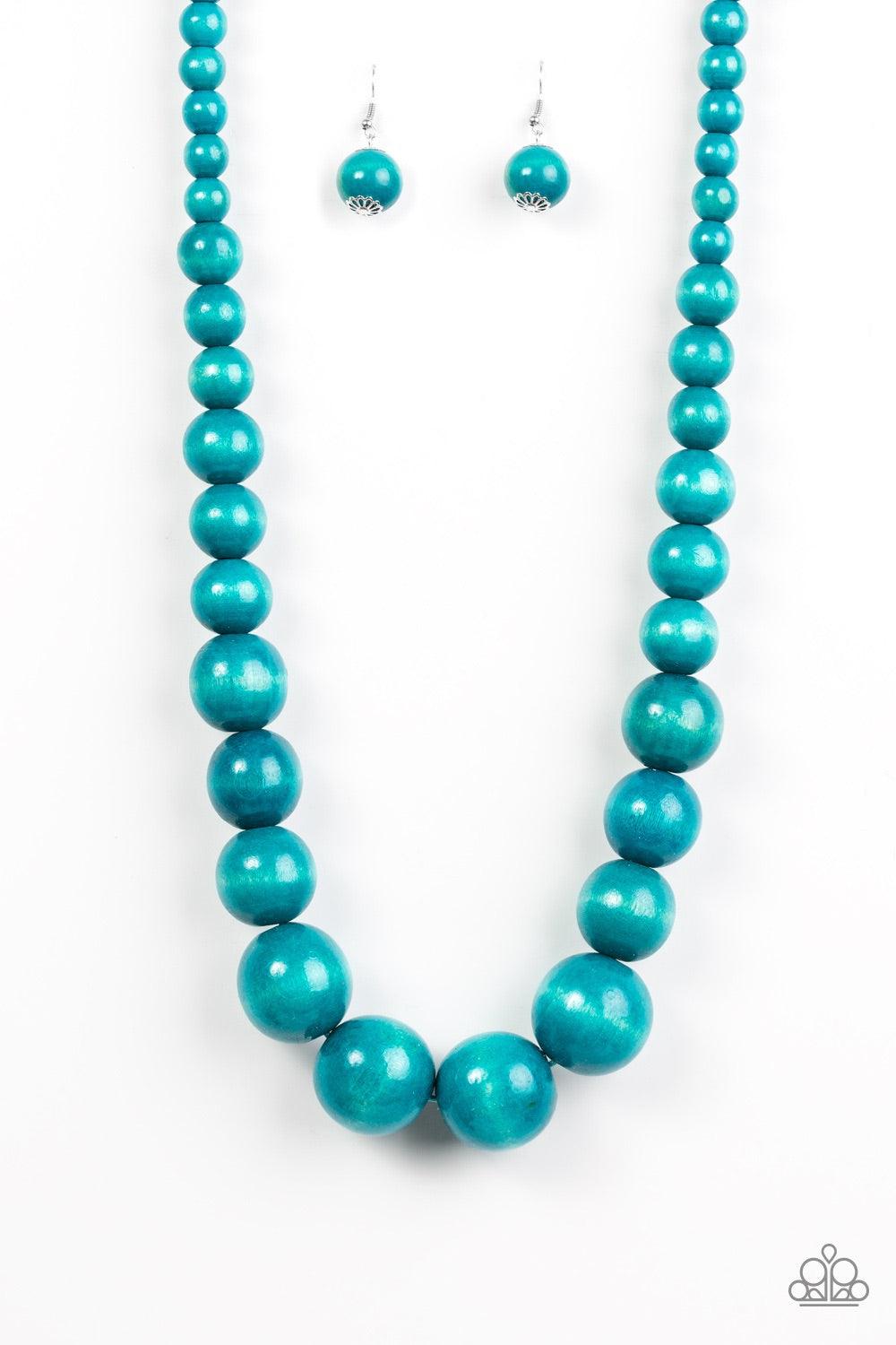 Paparazzi Accessories Effortlessly Everglades - Blue Gradually increasing in size near the center, refreshing blue wooden beads are threaded along a blue string for a summery look. Features an adjustable sliding knot closure. Jewelry