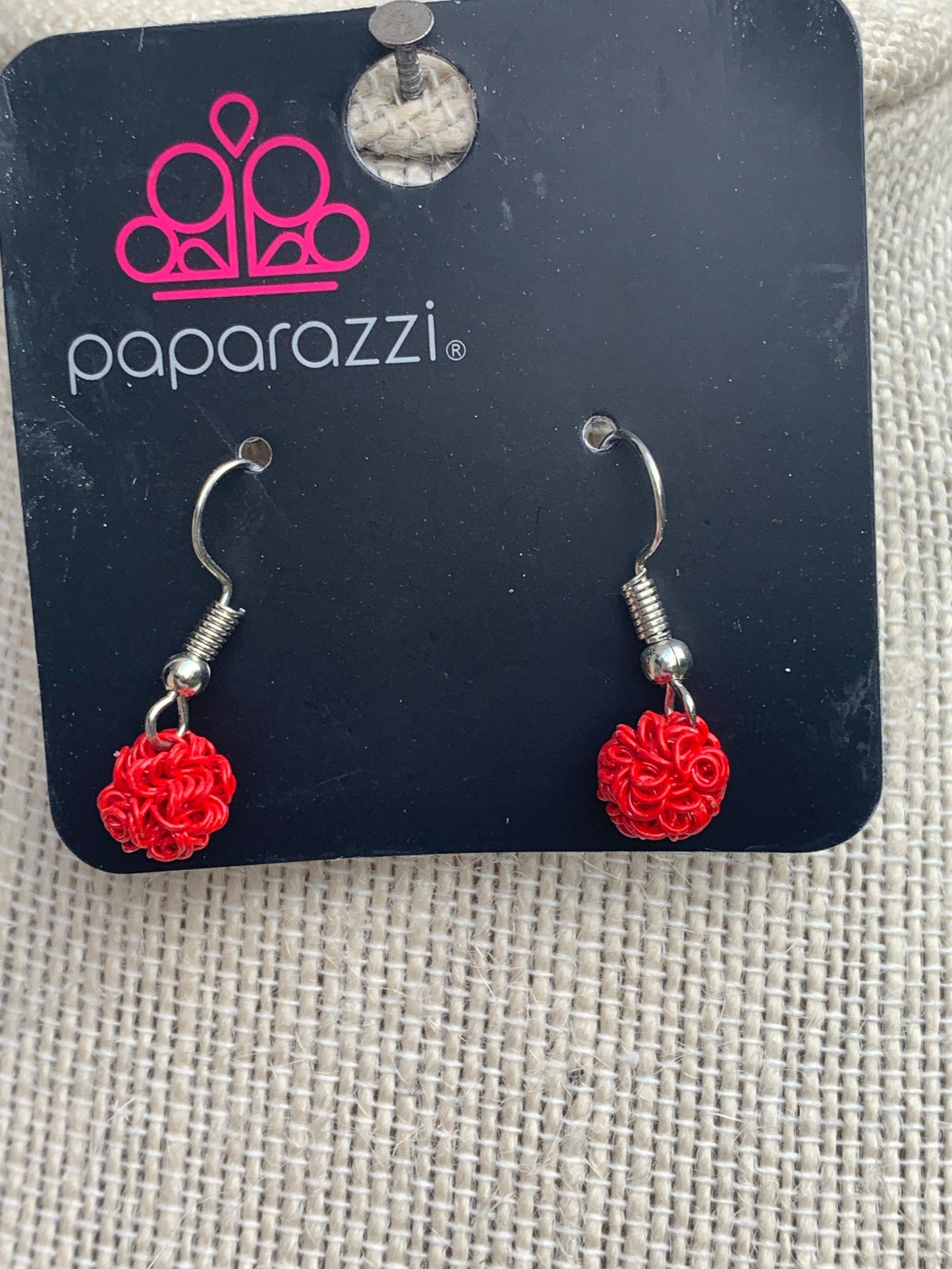 Paparazzi Accessories Starlet Shimmer Earrings: #1 ~Red Red Earrings ONLY *Color Not Shown