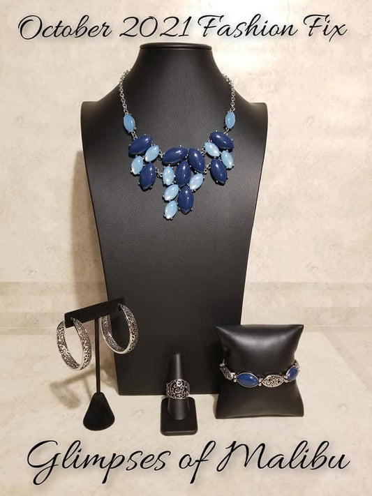 Paparazzi Accessories Glimpses of Malibu: FF October 2021 The Glimpses of Malibu collection was created with inspiration from the styles of Malibu, CA. Styles in this Trend Blend will feature fun, livable fashion with an upscale flavor. The colors are usu