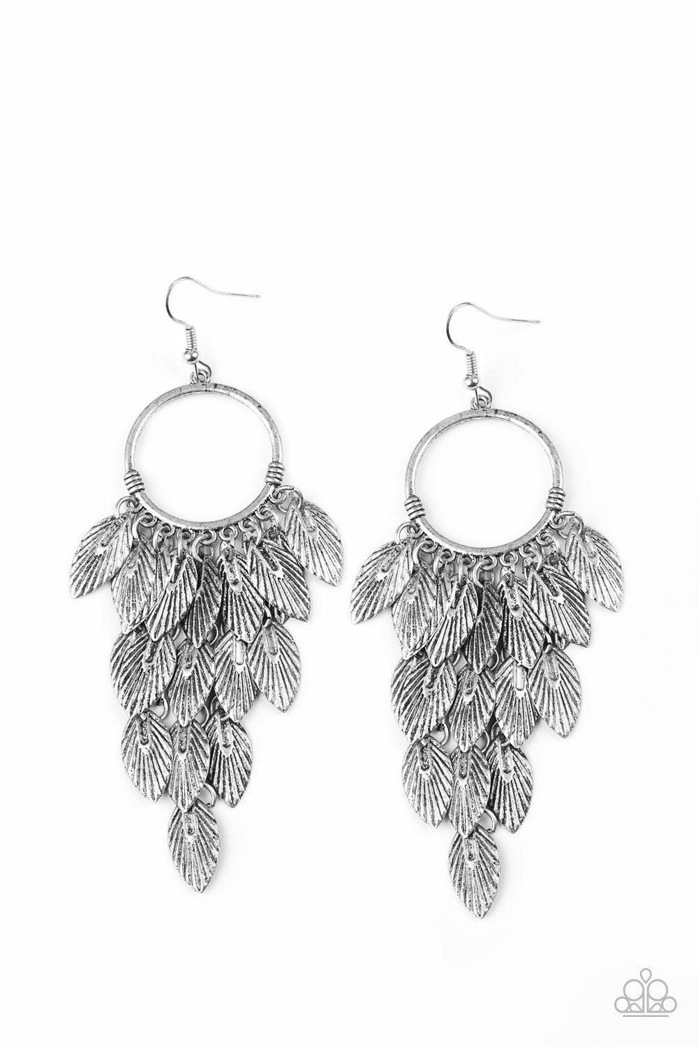 Feather Frenzy ~Silver - Beautifully Blinged