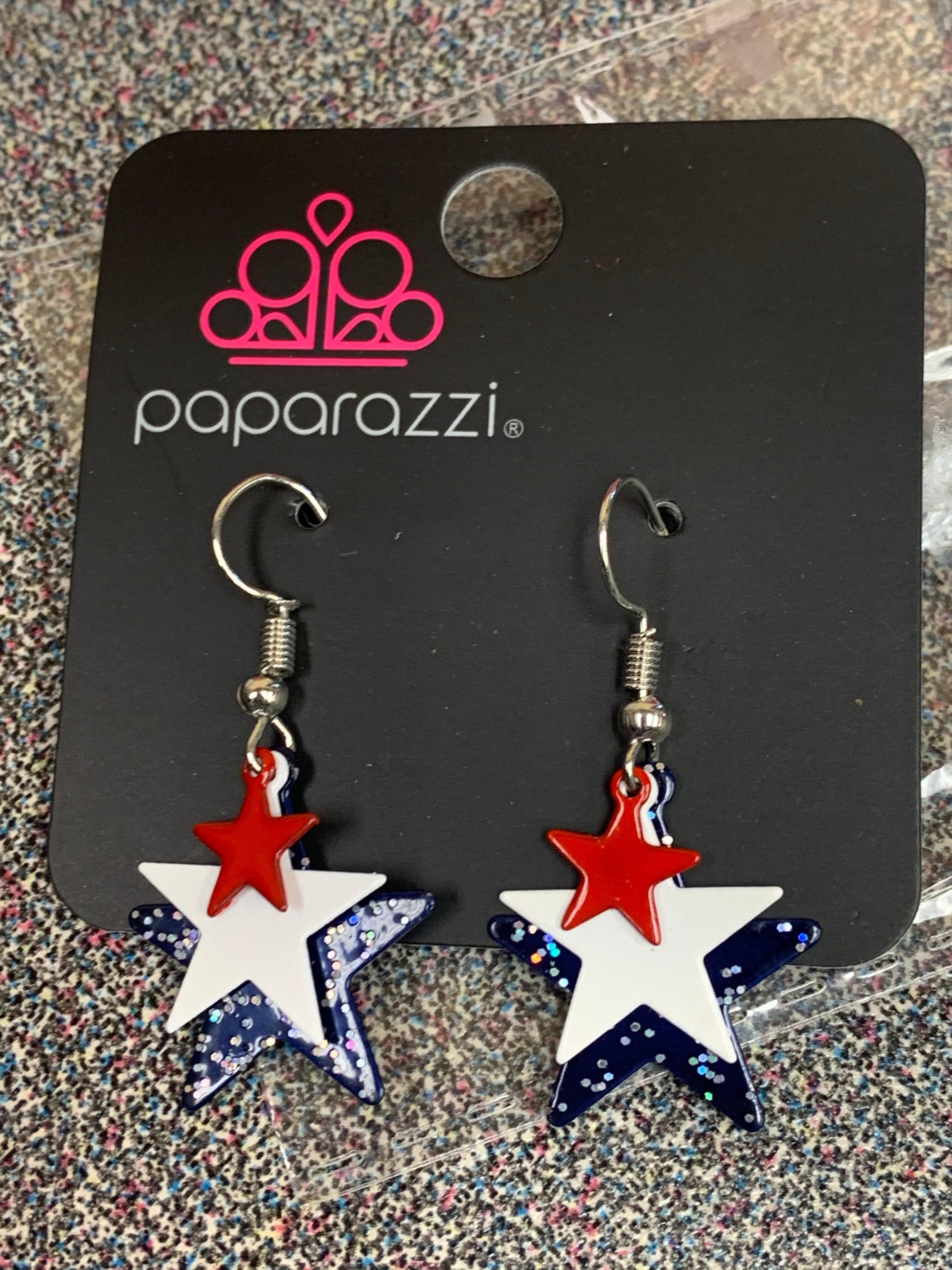 Paparazzi Accessories Starlet Shimmer Earrings: #7 - Blue Jewelry