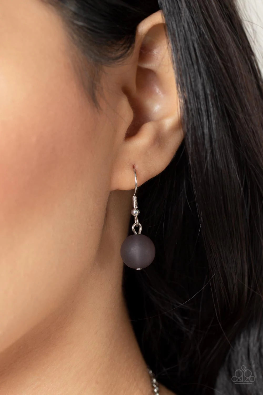 Paparazzi Accessories Here Today GONDOLA Tomorrow - Black Varying in shape and opacity, a mismatched display of acrylic, opaque, and crystal-like black beads alternate with dainty silver beads across the chest for a prismatic pop of refinement. Features a