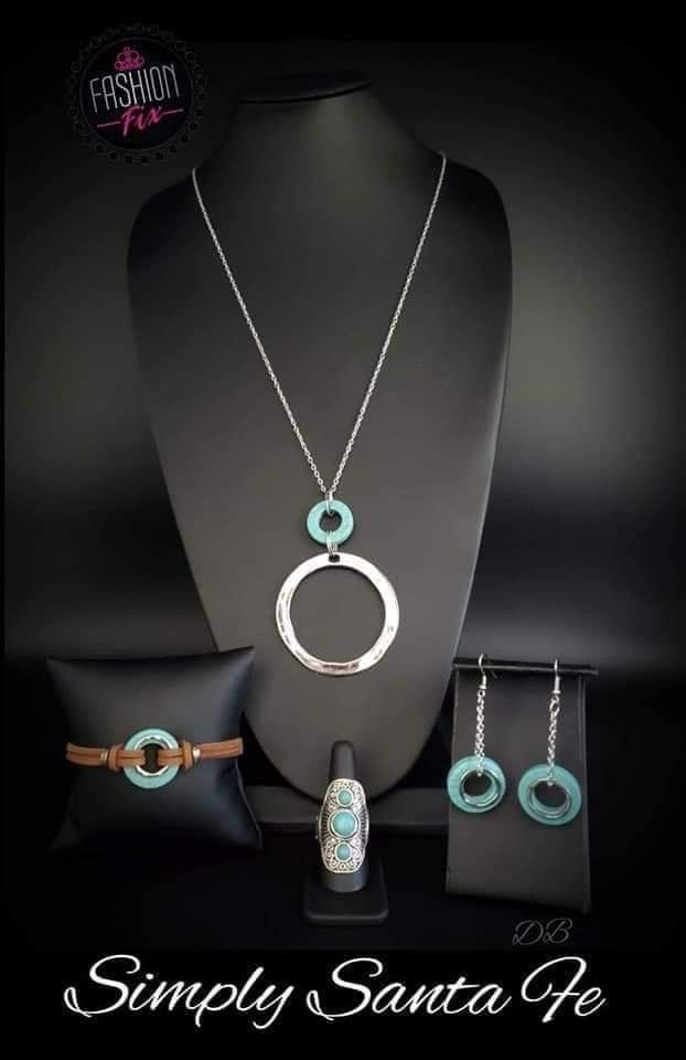 Paparazzi Accessories Simply Santa Fe: FF November 2019 Earthy, desert-inspired designs are what the Simply Santa Fe collection is all about. Natural stones, indigenous patterns, and vibrant colors of the Southwest are sprinkled throughout this trendy col