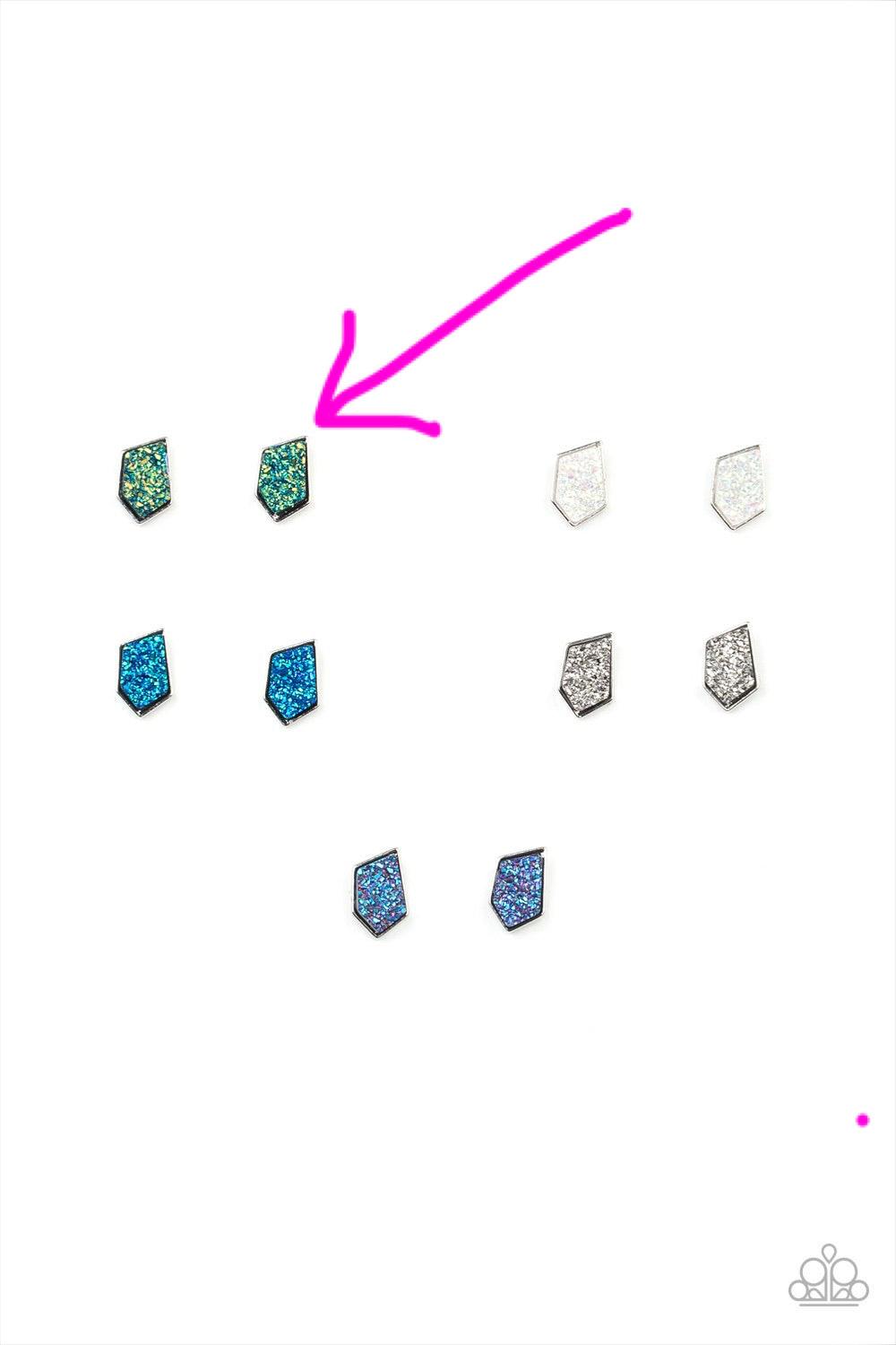 Paparazzi Accessories Starlet Shimmer Earrings: #8 - Green Jewelry