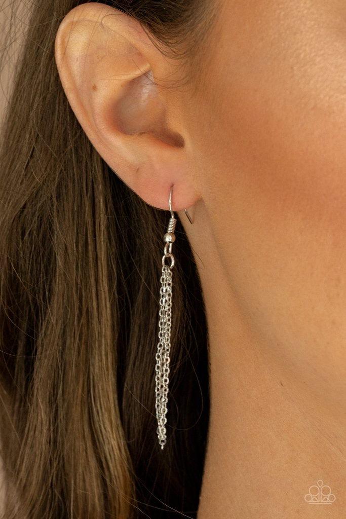 Paparazzi Accessories Optimized Opulence - Multi An iridescent teardrop gem swings from the bottom of a glistening silver chain, creating a stellar pendant below the collar. Features an adjustable clasp closure. Sold as one individual necklace. Includes o