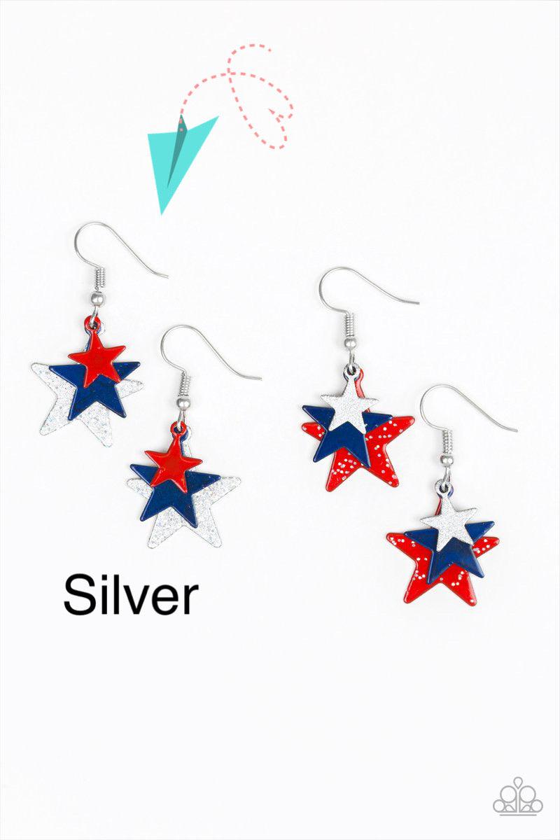 Paparazzi Accessories Starlet Shimmer Earrings: #7 - White Jewelry