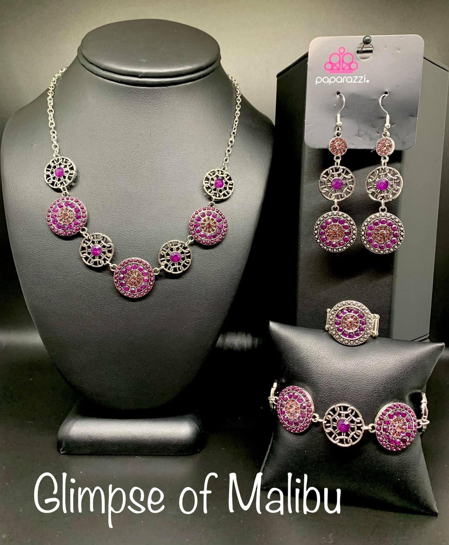 Paparazzi Accessories Glimpses of Malibu: November 2021 FF The Glimpses of Malibu collection was created with inspiration from the styles of Malibu, CA. Styles in this Trend Blend will feature fun, livable fashion with an upscale flavor. The colors are us