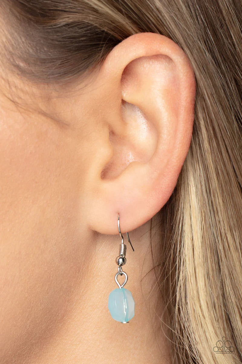 Paparazzi Accessories Boundless Bliss - Blue Featuring faceted gem-like cuts, opaque Spun Sugar crystal-like beads are threaded along layers of thread below the collar for a dreamy pop of color. Features an adjustable clasp closure. Sold as one individual