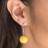 Paparazzi Accessories Effortlessly Everglades - Yellow Gradually increasing in size near the center, sunny yellow wooden beads are threaded along a yellow string for a summery look. Features an adjustable sliding knot closure. Jewelry