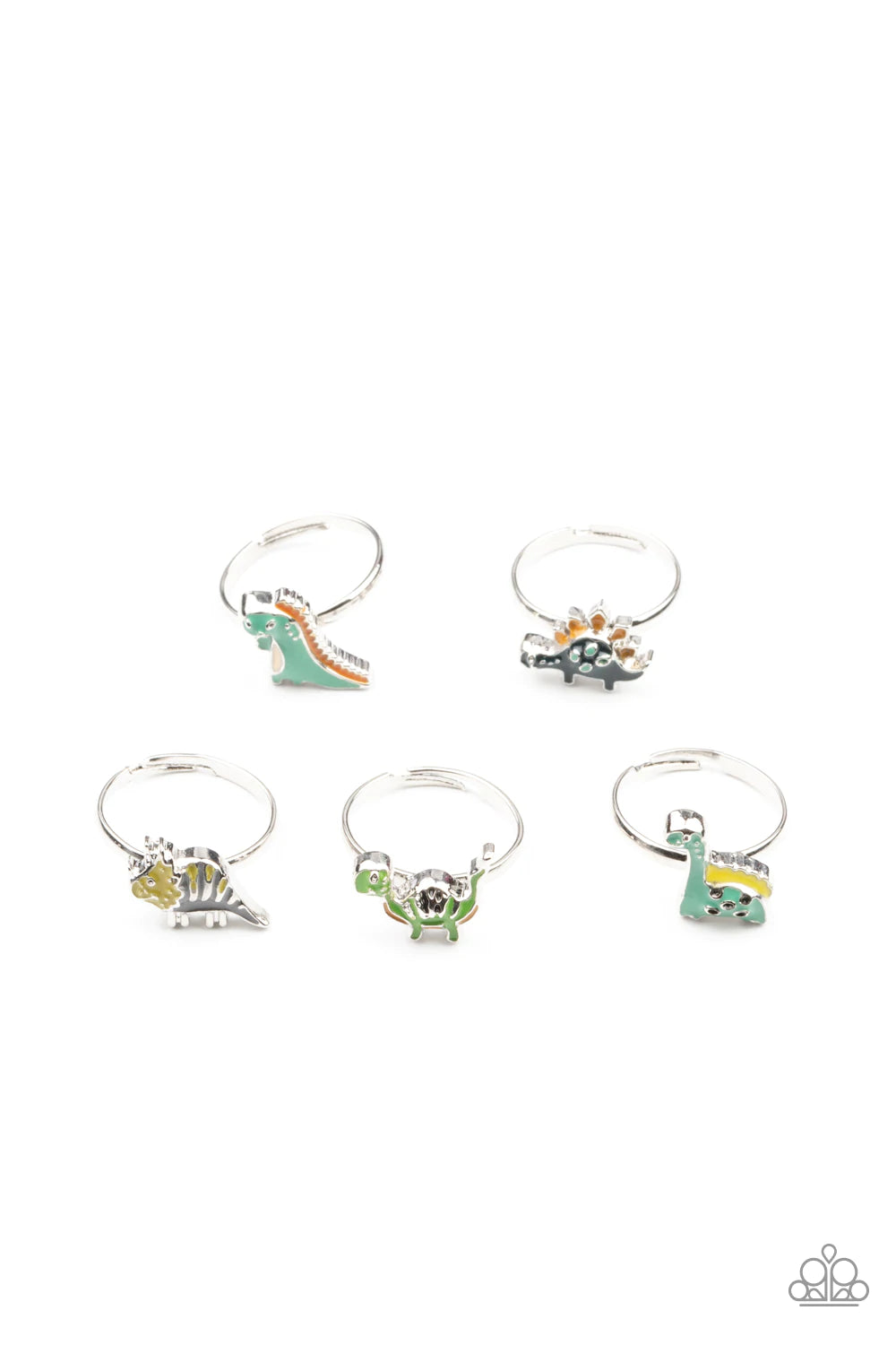 Paparazzi Accessories Starlet Shimmer Rings: #2 The prehistoric world is at your fingertips. Features colorfully painted dinosaurs, including stegosaurus, brontosaurus, and more. Jewelry